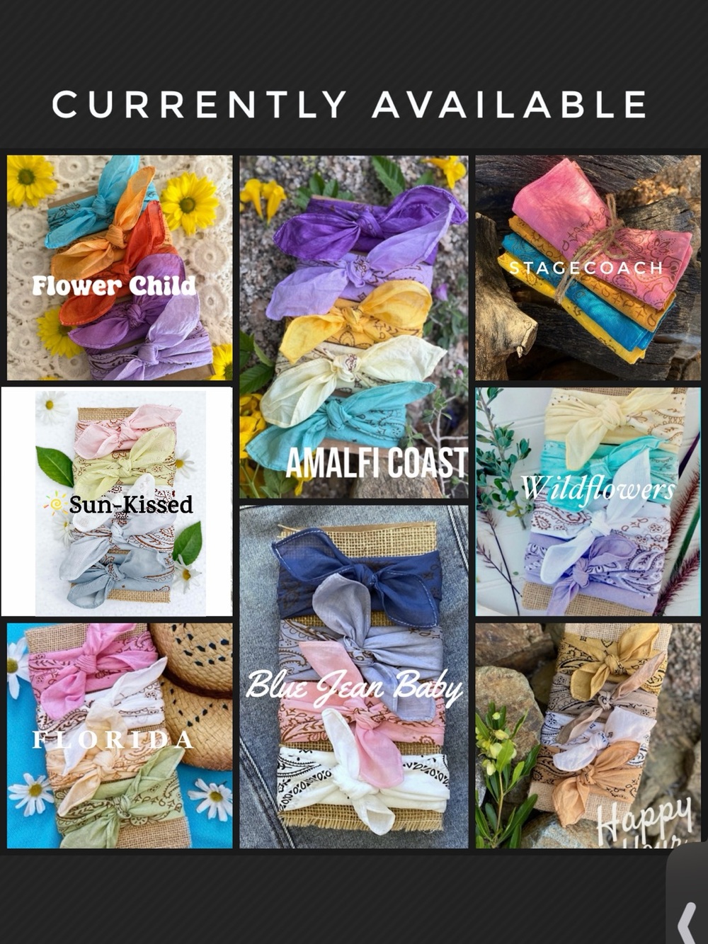 BANDANA SETS Hand Dyed Sun Bleached @ldactx